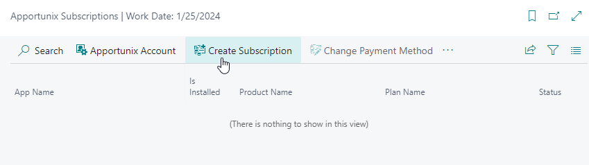 Create Subscription Action