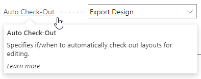 Auto Check-Out Setup Field with ToolTip